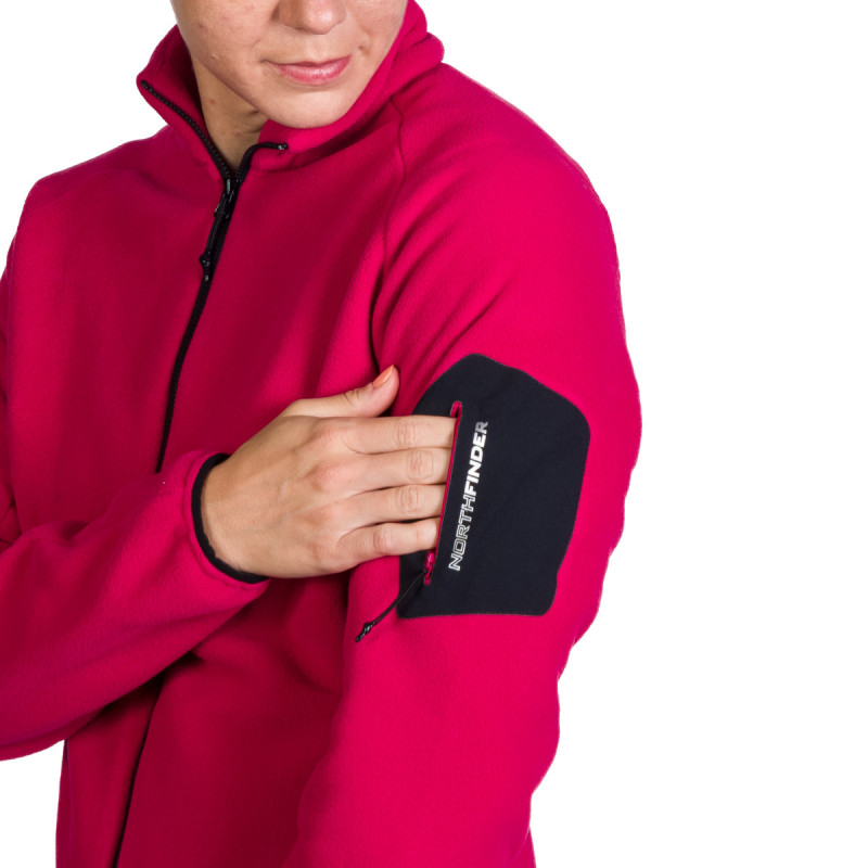 Dámska flísová mikina Northfinder SIROKA MI-6500PRO Cherry